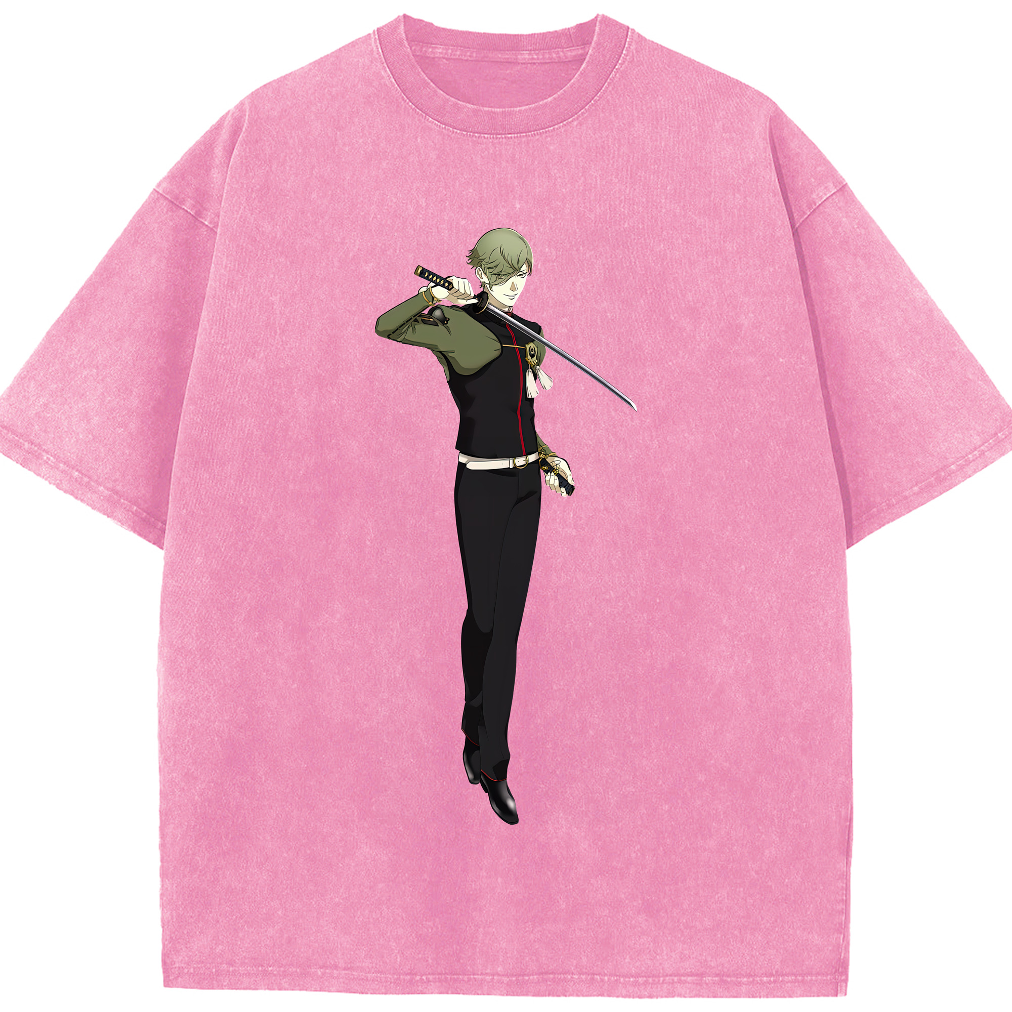 （画像用） 刀剣乱舞 Touken Ranbu 綿100% ヴィンテージ風 半袖Tシャツ（フロントプリント）